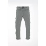 Jeans carotte, longueur 34 green gray