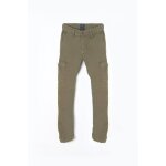 Jeans carotte, longueur 34 khaki