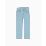 Jean en coton À coupe droite bleu clair Jean en coton À coupe droite bleu clair