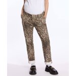 Jean coupe droite de grossesse leo leopard