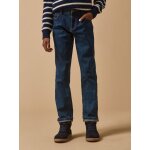 Jean droit gar�on bleu fonce uni