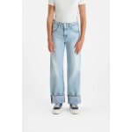 Jean droit revers, longueur 34 blue