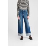 Jeans droite revers, longueur 34 blue