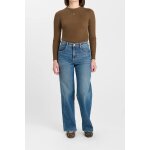 Jeans droite revers, longueur 34 blue