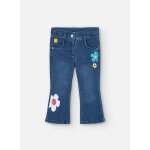 Jean vas avec dtail fleuri bleu