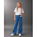 Jean �vas� avec taille ajustable et poches bleu clair