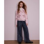 Jean fille � jambe large et paillettes bleu