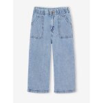 Jean fille large charpentier bleu clair