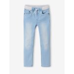 Jean gar�on droit facile � enfiler denim effet molleton denim bleached