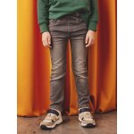 Jean garon droit facile  enfiler denim effet molleton denim gris