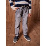 Jean gar�on large facile � enfiler gris