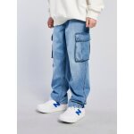 Jean gar�on loose battle denim bleached