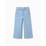 Jean � jambe large avec poches devant et derri�re bleu clair