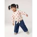 Jean large b�b� avec ceinture � nouer denim brut