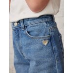 Jean large fille bas effiloch stone