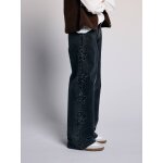 Jean large fille denim gris