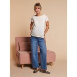 Jean large de grossesse double stone