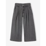 Jean large à pinces fille denim gris Jean large à pinces fille denim gris
