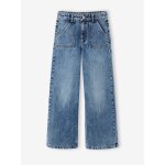 Jean large poches charpentier fille bleu fonc�