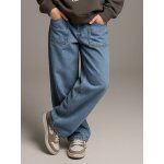 Jean large poches charpentier fille bleu moyen