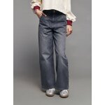 Jean large poches charpentier fille denim gris