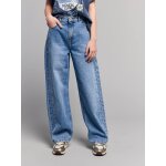 Jean large rivets �toiles bleu clair