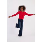 Jean large, taille haute denim brut