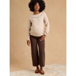 Jean l�opard cropped de grossesse bandeau chocolat