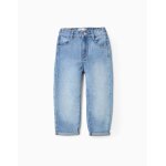 Jean mom fit bleu