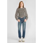 Jeans regular, droit regular taille haute, longueur 34 blue