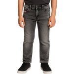 Jean slim 5 poches, coupe droite gris d�lav�