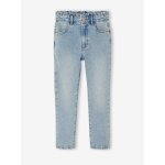 Jean slim fille morphologie large bleu clair