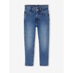 Jean slim fille morphologie large bleu moyen