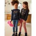 Jean slim morphologik fille tour de hanches large avec usures bleu fonce delave