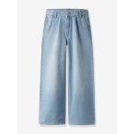Jean taille haute � pinces fille name it denim bleached