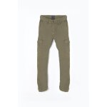 Jeans tapered, longueur 34 khaki