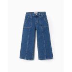 Jean wide leg avec coutures surleves bleu