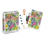 Jeu de 54 cartes fleurs de printemps blanc