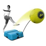 Jeu de balles 2en1 swingball reflex tennis & football plastique bleu - noir - jaune