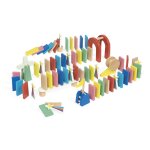 Jeu de course dominos bois 100 pi�ces multicolore