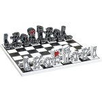 Jeu d'checs keith haring blanc