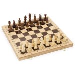 Jeu d'échecs pliant beige Jeu d'échecs pliant beige