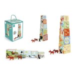 Jeu � empiler - pyramide animaux du monde multicolor