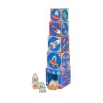 Jeu � empiler - pyramide espace multicolor