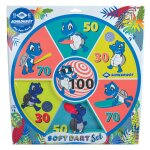 Jeu de fl�chettes souples, cible velcro avec 2 x 3 boules multicolore