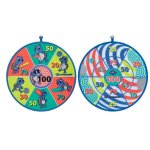 Jeu de fl�chettes souples, cible velcro avec 2 x 3 boules multicolore