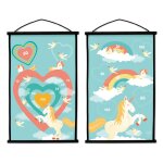 Jeux de flchettes start to dart - cible licorne multicolor