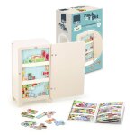 Jeu de logique en bois le frigo beige