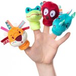 Jeu de marionnettes � doigts donnez vie aux personnages ! turquoise, orange, vert