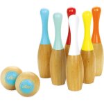 Jeu de quilles bowling bicolores beige